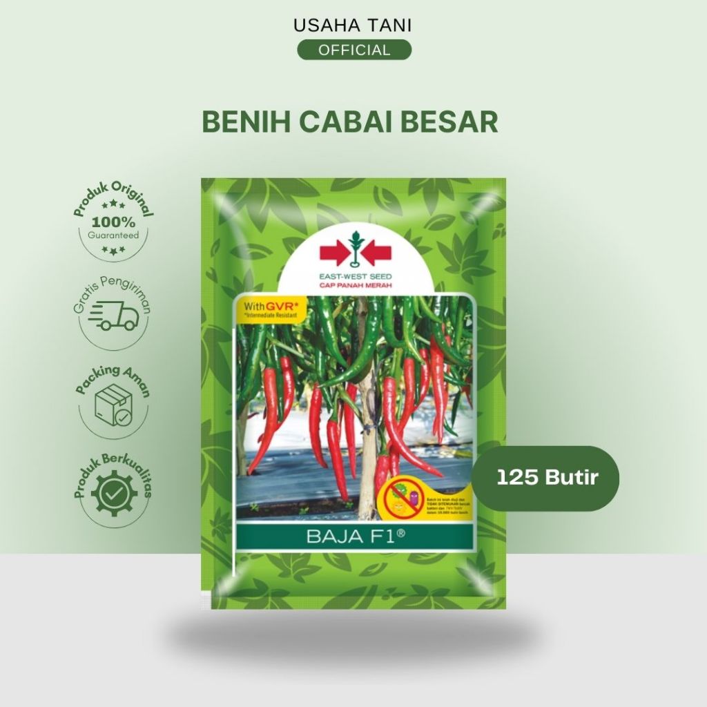 Benih Cabai Besar Baja F1 Cap Panah Merah isi 125 butir