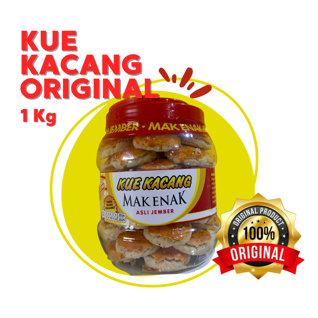 

KUE KACANG ORIGINAL JUMBO 1KG - MAK ENAK ASLI JEMBER OFFICIAL STORE