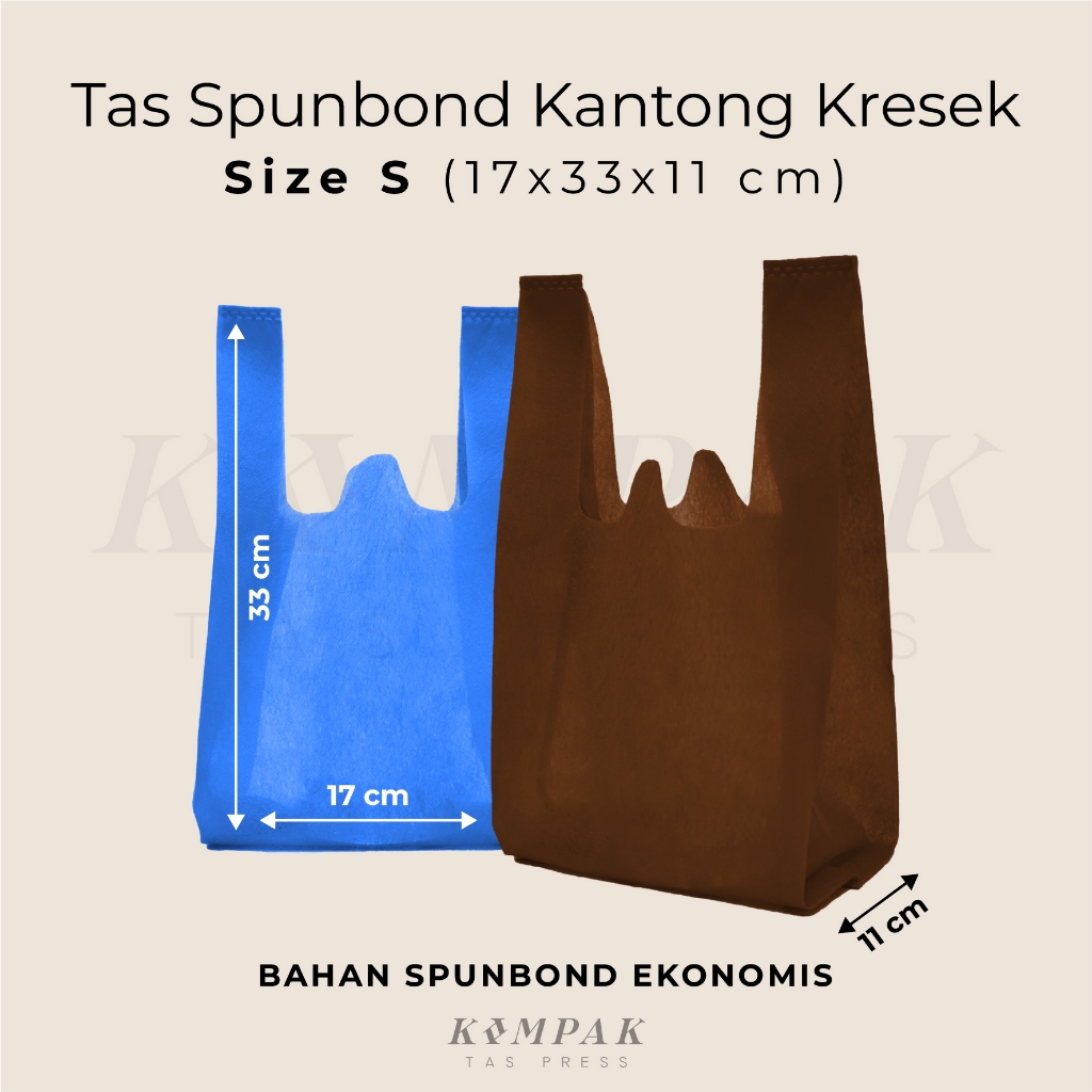 

Tas Kresek Spunbond 17x33x11 Kantong Goodie Bag Murah