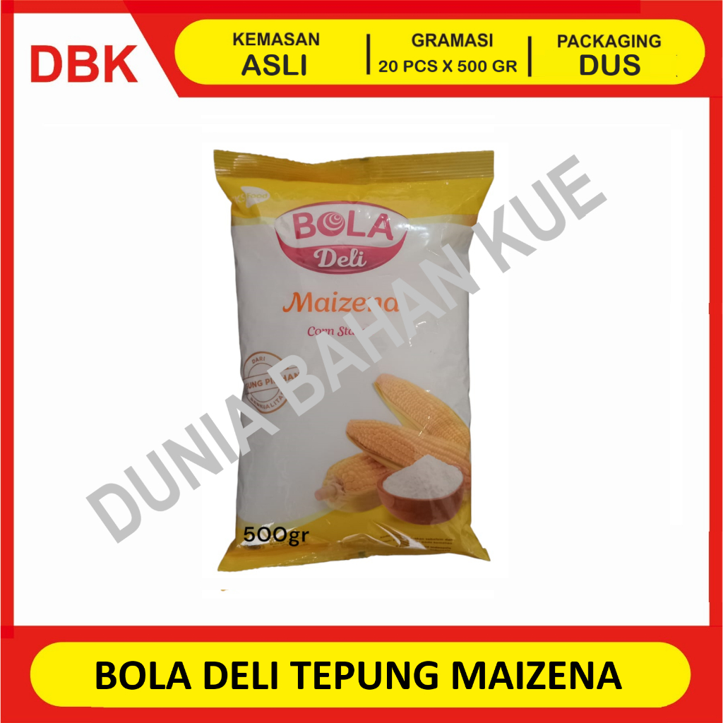 

(KEMASAN ASLI - 1 DUS 20 PCS) BOLA DELI MAIZENA 500 GR / CORN STARCH TEPUNG JAGUNG