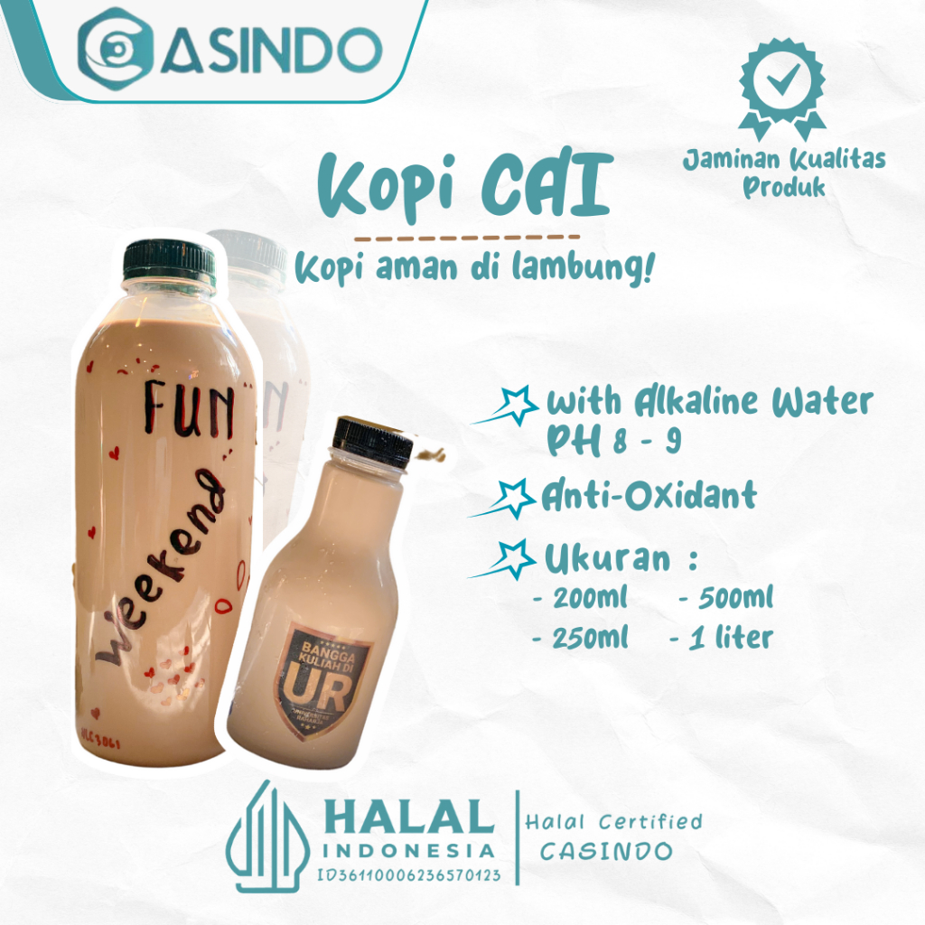 

Kopi CAI Signature minuman kemasan siap minum 250 - 500 ml