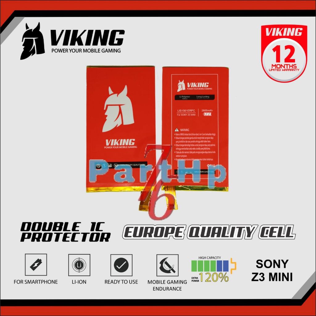 Baterai Viking Double Power - LIS1561ERPC / Sony Xperia Z3 Mini / Z3 Compact / C4 / E5303 / E5353 / 