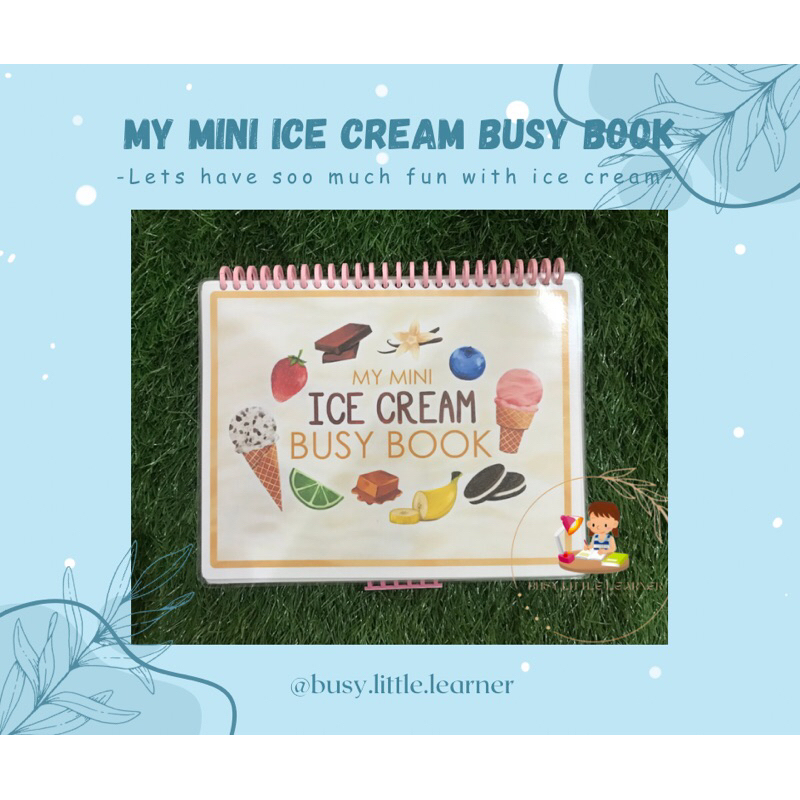 My Mini Ice Cream Busy Book / busy book / buku edukasi anak / mainan edukasi anak / mainan anak / ak