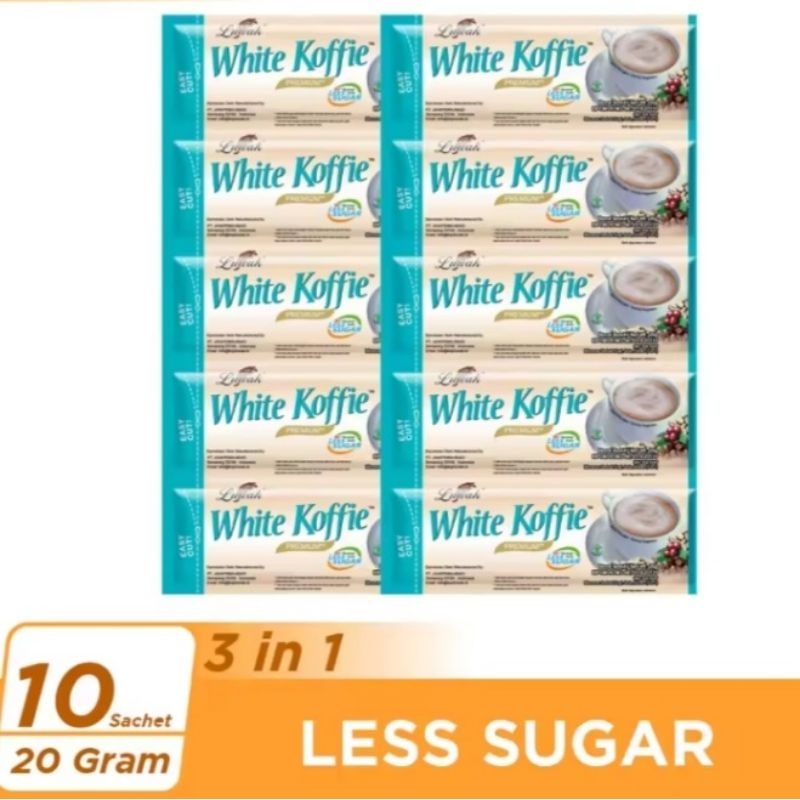 

Kopi Luwak White koffie Less Sugar isi 10 × 19gram