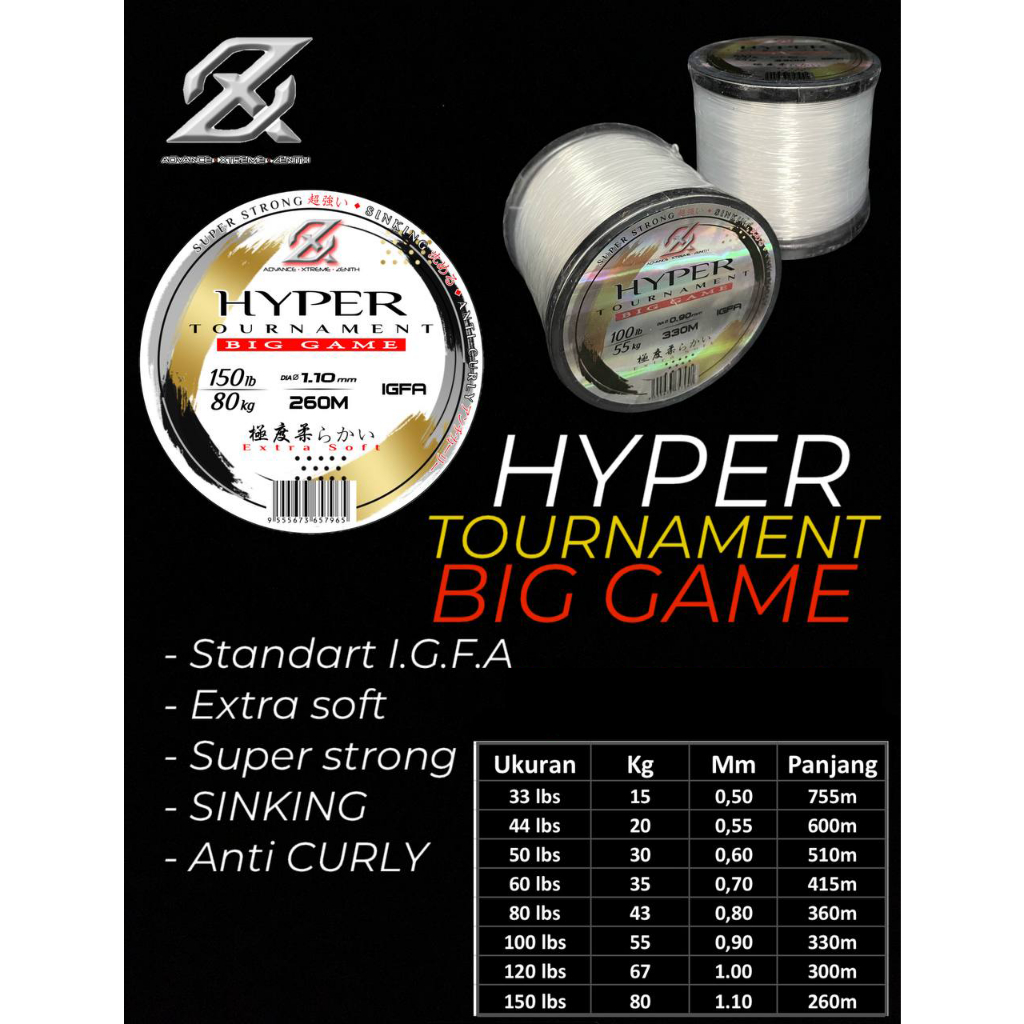 Senar Pancing AXZ Big Game Hyper Tournament
