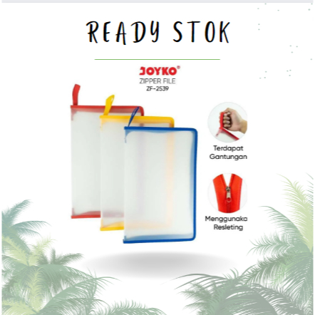 

ZIPPER FILE / MAP PLASTIK ZF-2539 / ZF-2539-1 (Jala) JOYKO
