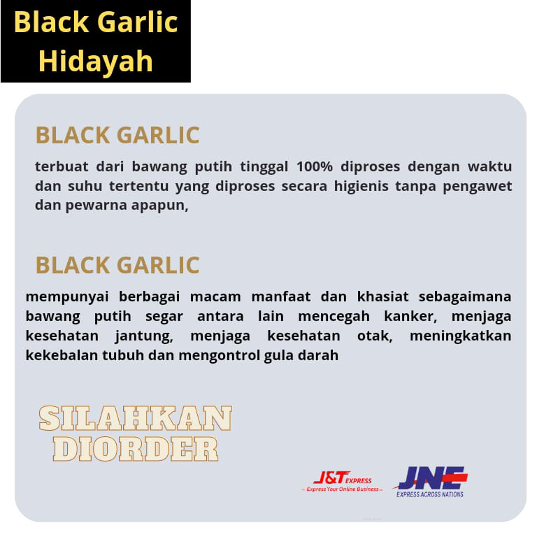 

Saatnya Promo Black Garlic Bawang Hitam Tunggal Asli 100% - Bawang Hitam Lanang isi 10 butir .,.,