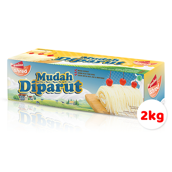 

Emina Shred Cheese Cheddar Kemasan Box 2kg