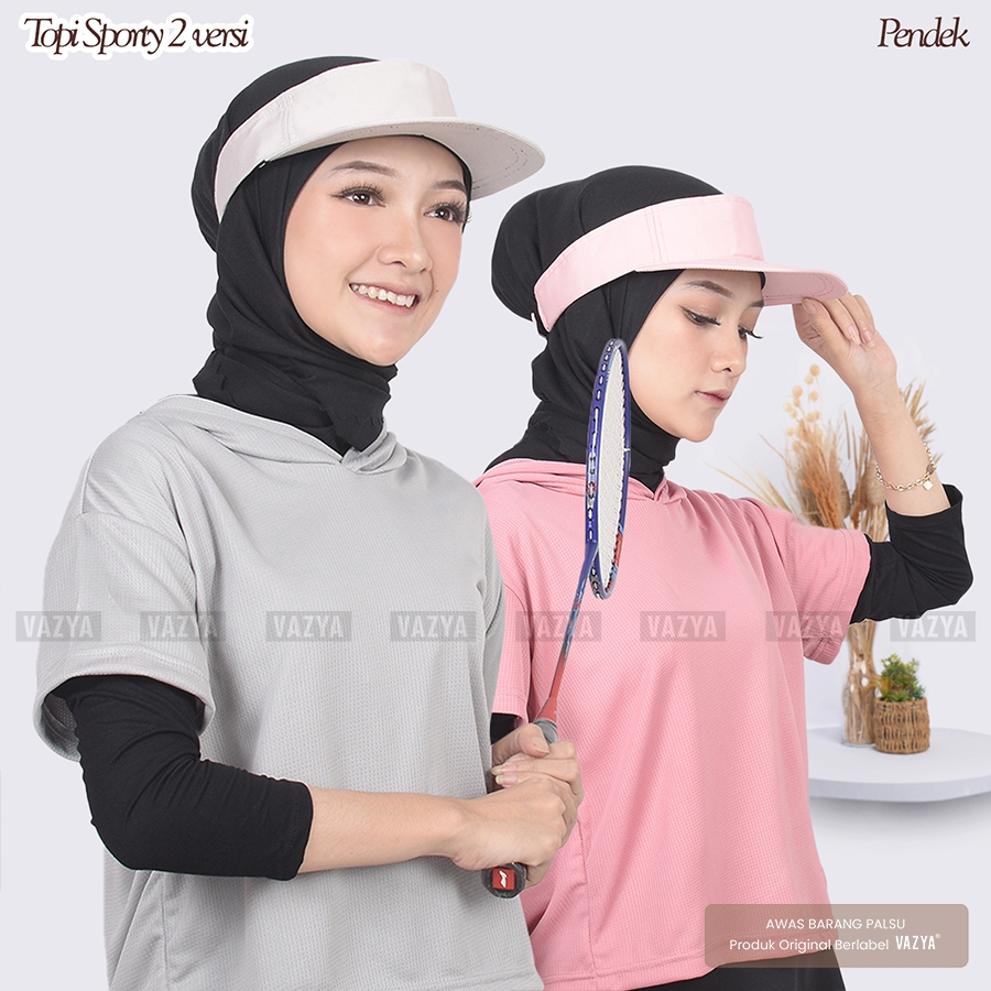 Topi Sporty Wanita Muslimah / Topi Sporty Olahraga / Topi Sport / Topi Outdoor Wanita Anti UV Kualit