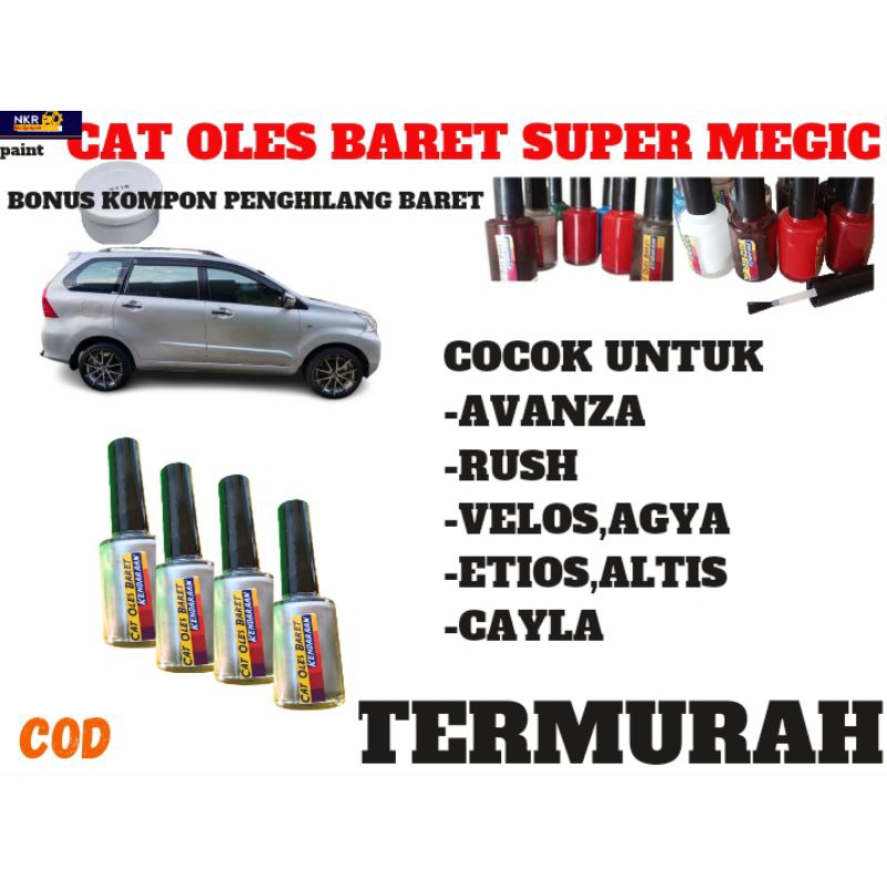 CAT OLES PENGHILANG BARET TOYOTA SILVER 1E7 AVANZA,CAYLA,AGYA,ETIOS,VALCO,RUSH,VELOS SILVER