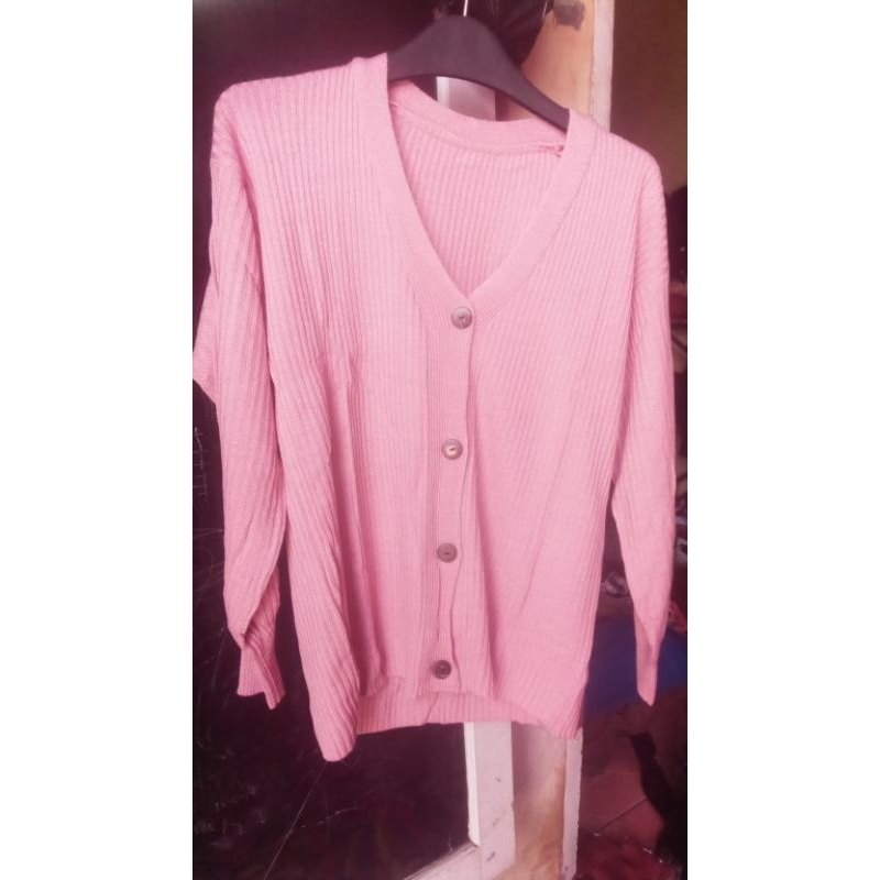 Sweter rajut batok /CARDIGAN KANCING 4 outer 12get bahan premium