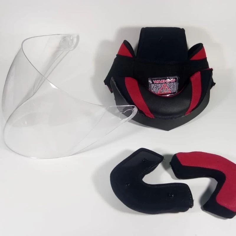 Busa helm nhk predator kancing plastik/nhk predator 2visor fullset+kaca helm nhk predator double vis