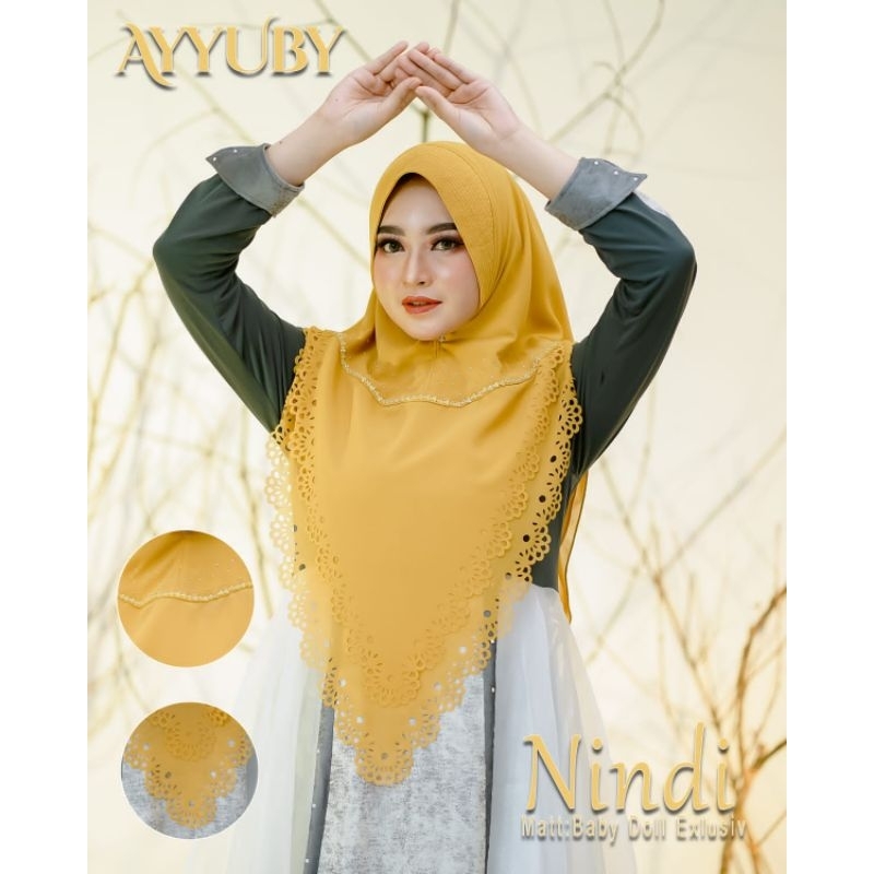 KHIMAR NINDI BAHAN CERUTY BABYDOLL ORI AYYUBY