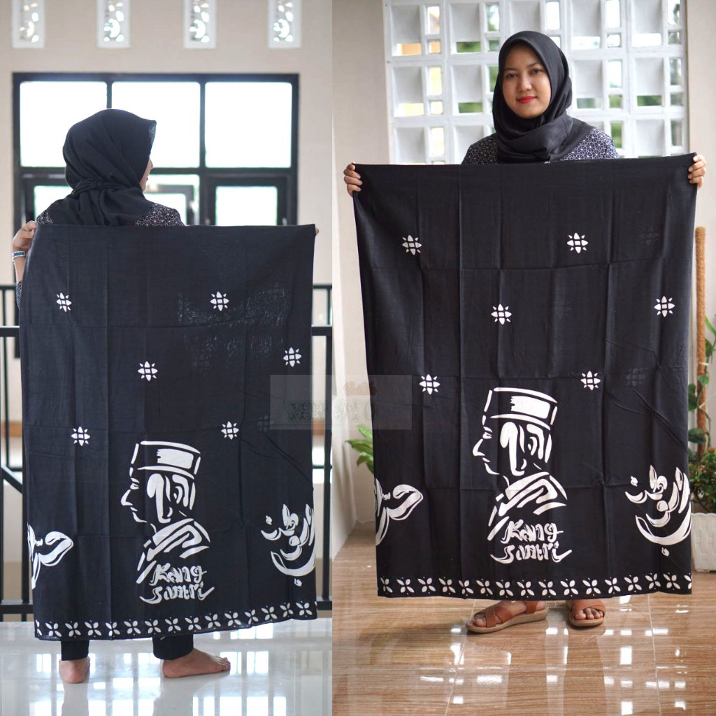 Sarung Santri Hitam Putih sarung batik pekalongan terbaru