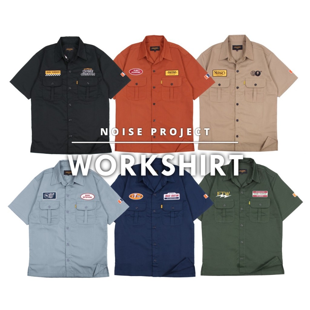 [ TURTUN HARGA ] Workshirt - Workshirt Noise Project - Kemeja Workshirt - Kemeja pria - Kemeja Pende