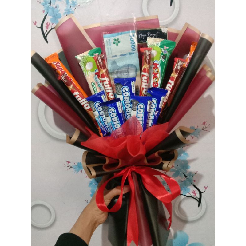 

buket Snack+uang kosongan