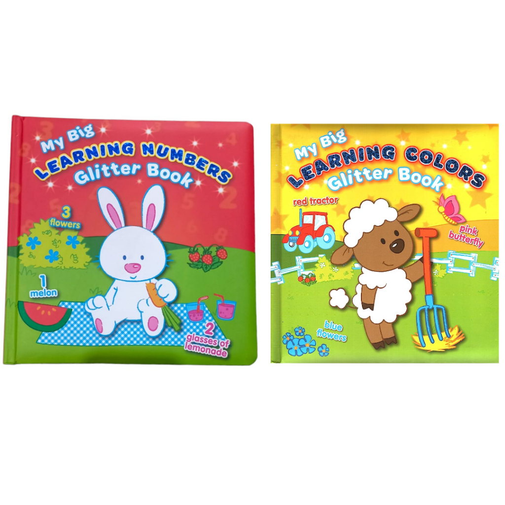 My Big Learning Numbers Glitter Book (B114) & My Big Learning Colors Glitter Book - Pre school or Ba