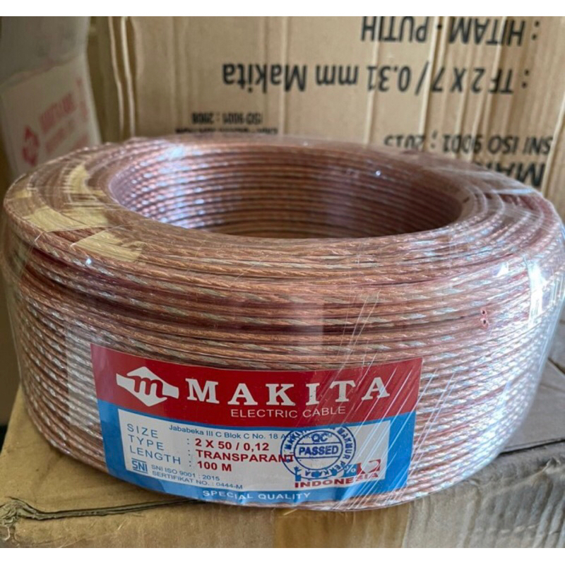 Kabel speaker makita 2x50 2 x 50 100m tembaga murni