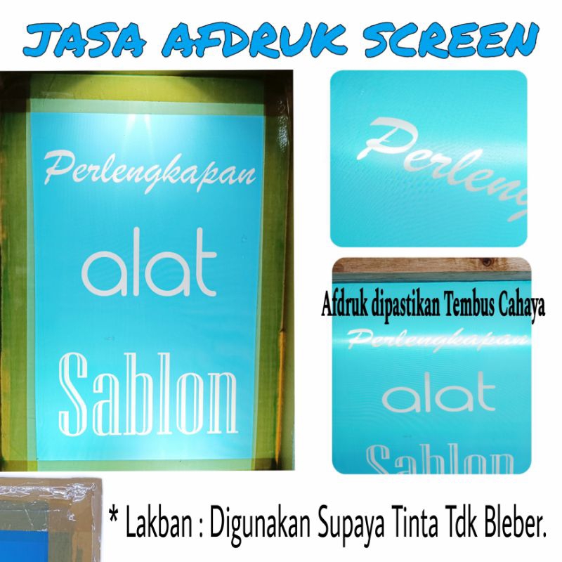 JASA AFDRUK SABLON PEMBUATAN FILM MOULD SABLON