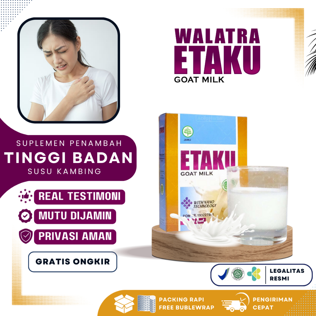 

Susu Kambing Untuk Asma Sesak Nafas Sakit Dada Nyeri Dada Sebelah Kanan Dan Kiri - Etaku Isi 200gr