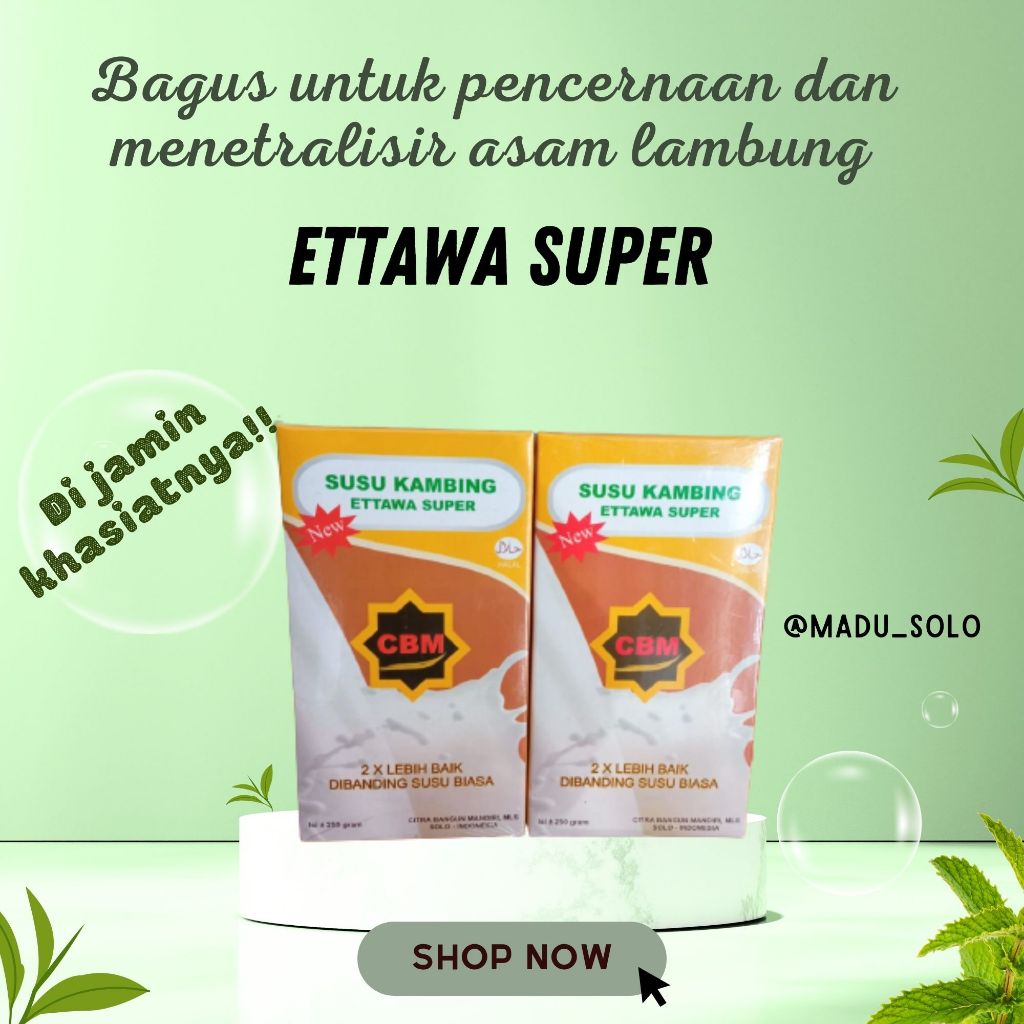 

Susu Kambing Etawa untuk Mengatasi Masalah Pernapasan, Tulang, dan Sendi | CBM SUSU KAMBING ETAWA SUPER Original 250 gram