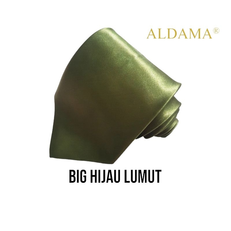 Dasi Satin Big - Hijau Lumut