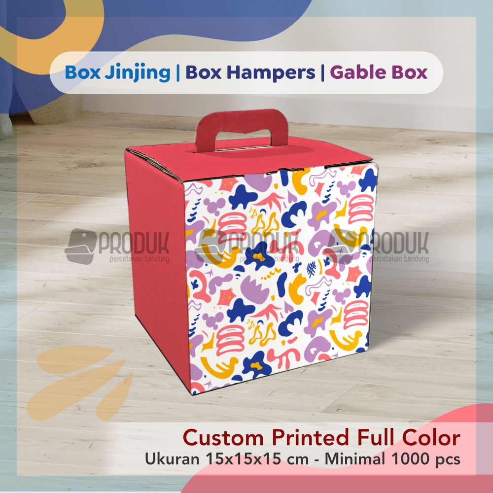 

Cetak Box Jinjing 15x15x15 cm FULL COLOR Free Custom Desain/Logo | BOX HAMPERS | GABLE BOX | BOX TOPLES