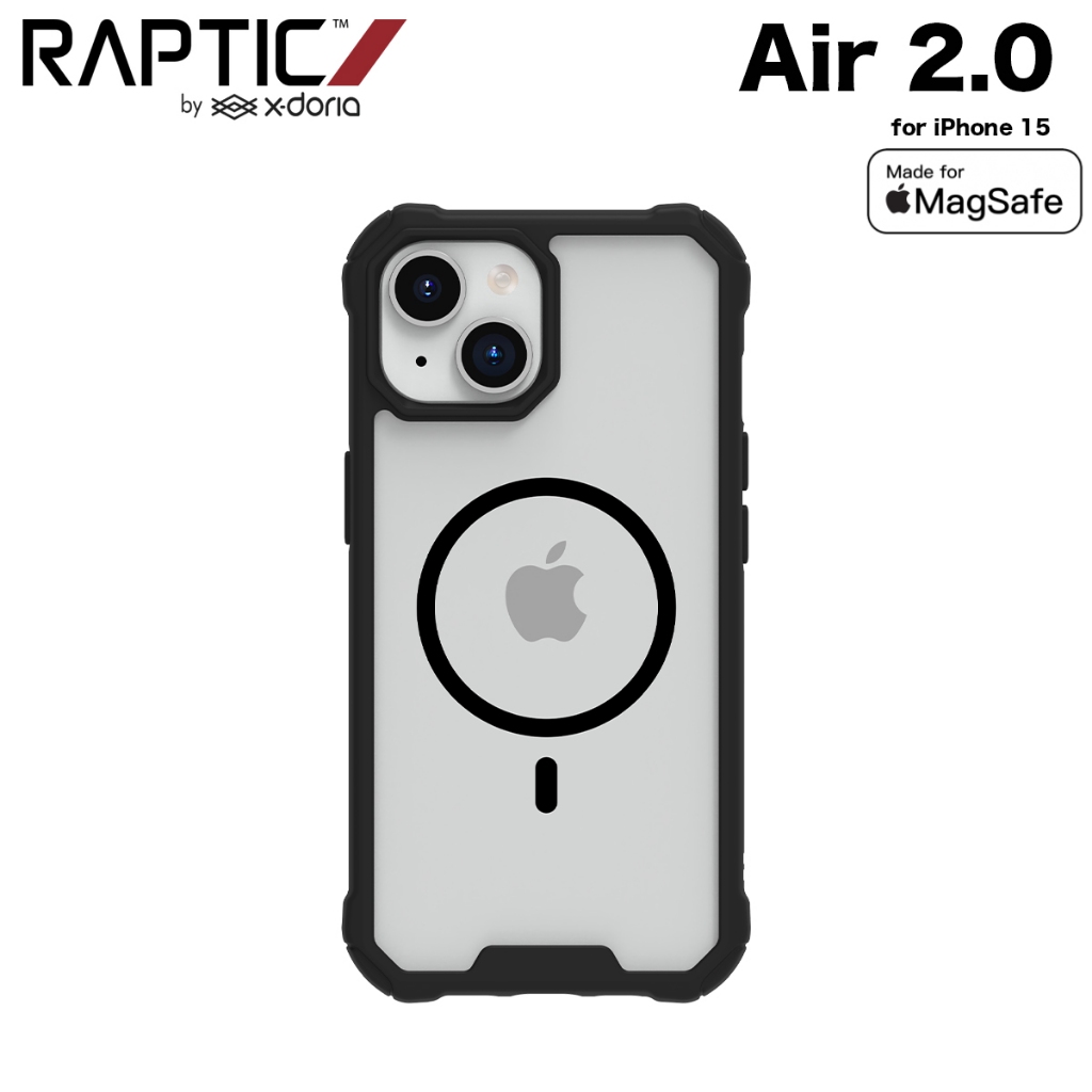 Casing iPhone 15 XDoria Raptic AIR 2.0 Case with MagSafe - Black