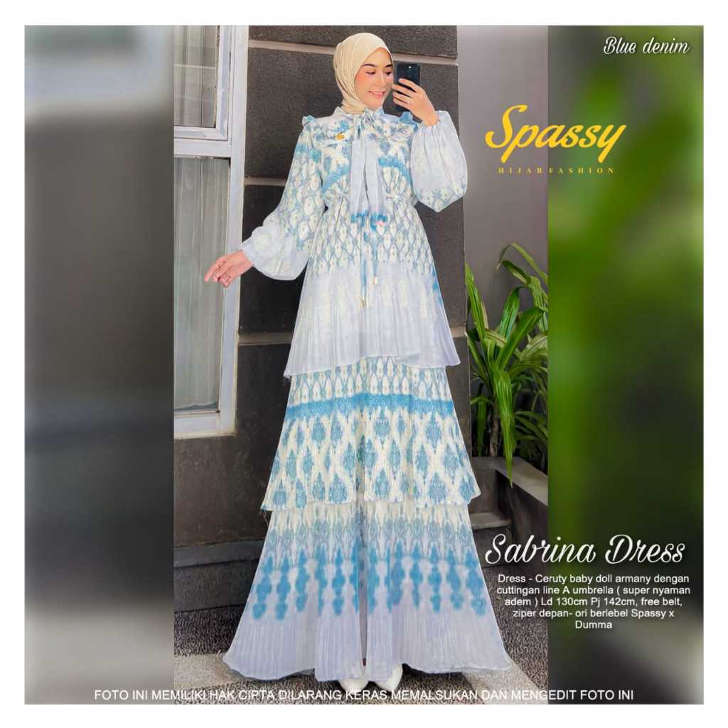 SABRINA DRESS GAMIS MAXY ORIGINAL BY SPASSY OFFICIAL STORE HIJAB FASHION ORI TERBARU 2023 MUSLIM WAN