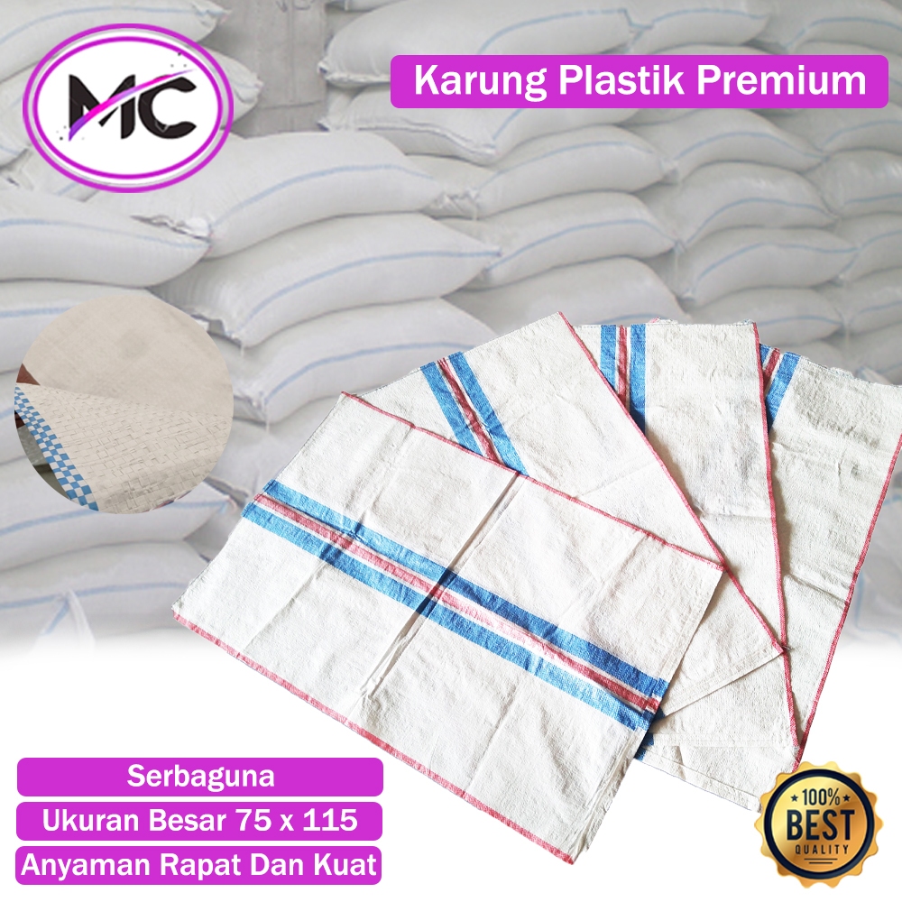 Karung Plastik Tebal Jumbo Premium Karung Beras Gabah Packing Barang Super Kuat