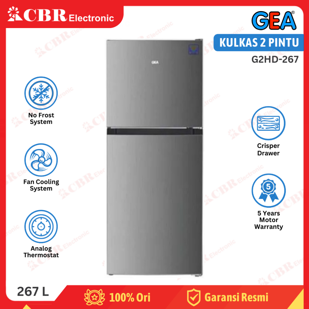 Kulkas GEA 2 Pintu G2HD-267 / 267 L