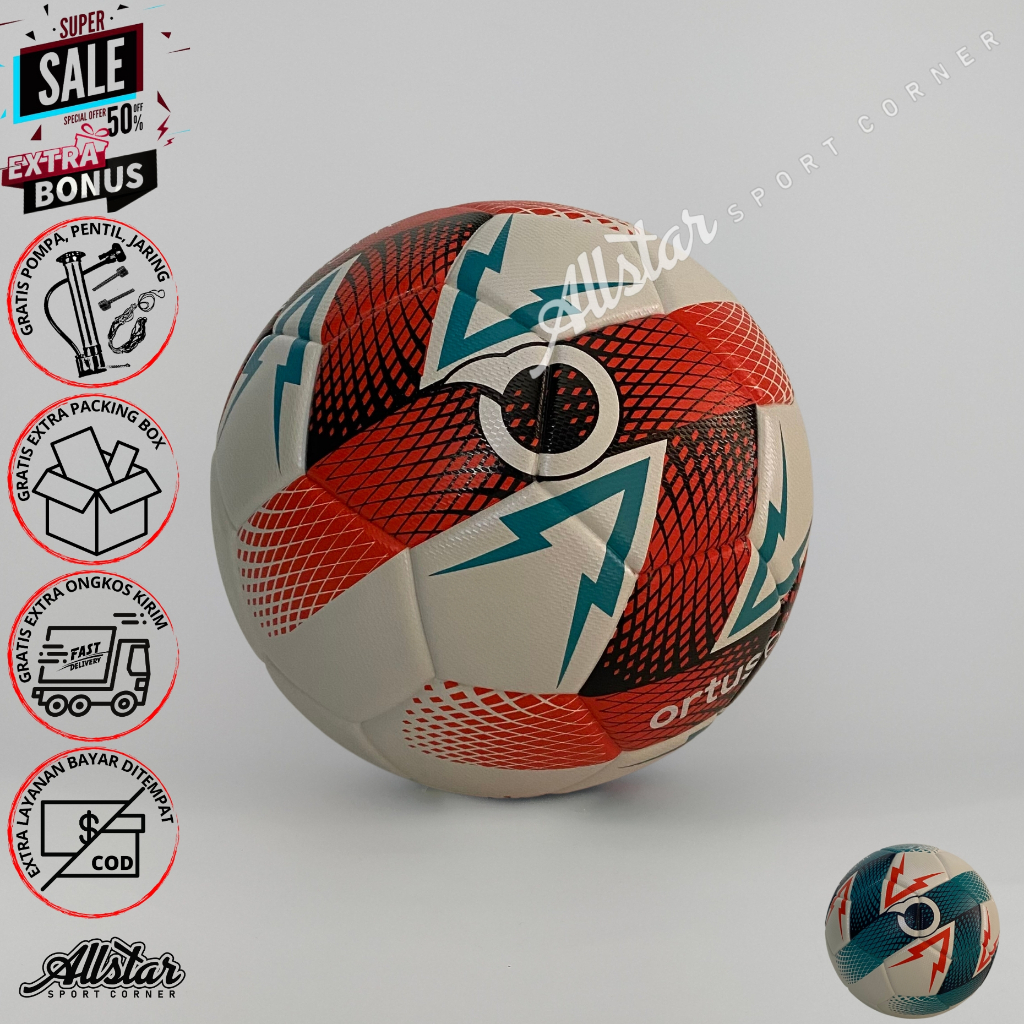 Bola futsal original ORTUSEIGHT LIGHTHING bola futsal ORTUSEIGHT original size 4