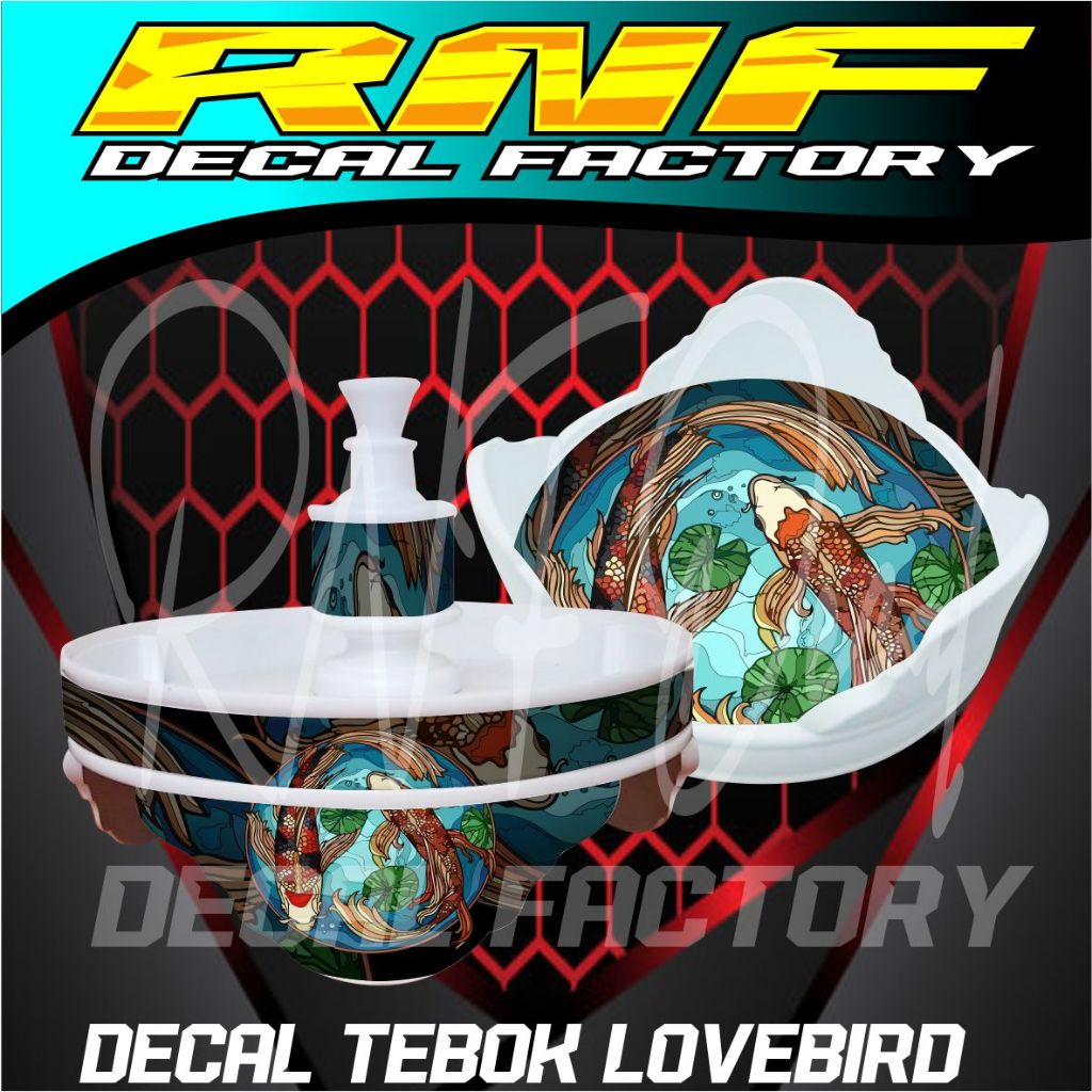 decal tebok lovebird koi,stiker lovebir batman ,decal tebok pvc,stiker cutom lovebird