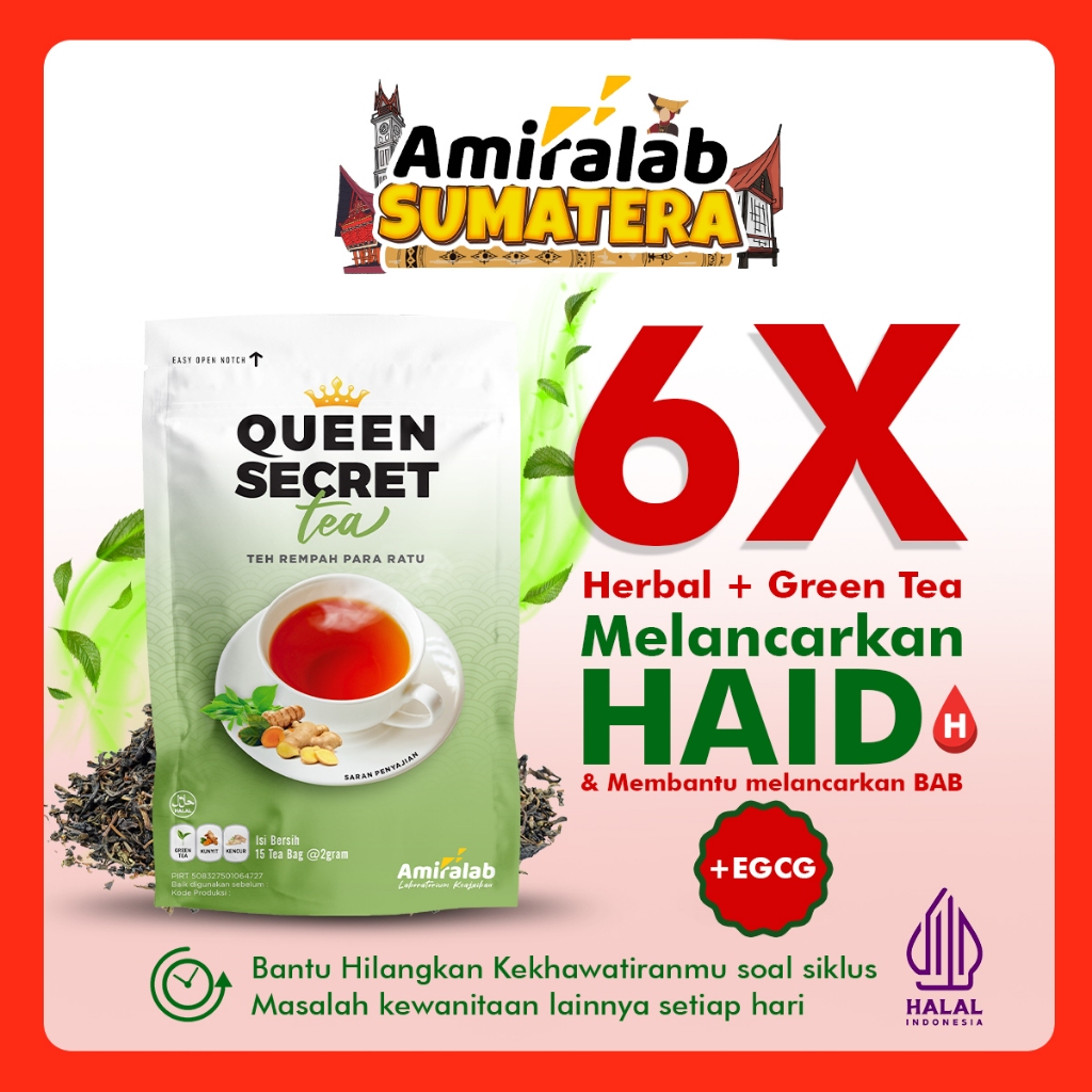 

QUEEN SECRET TEA Minuman Teh Wanita Herbal Siklus Teratur 15 Bag