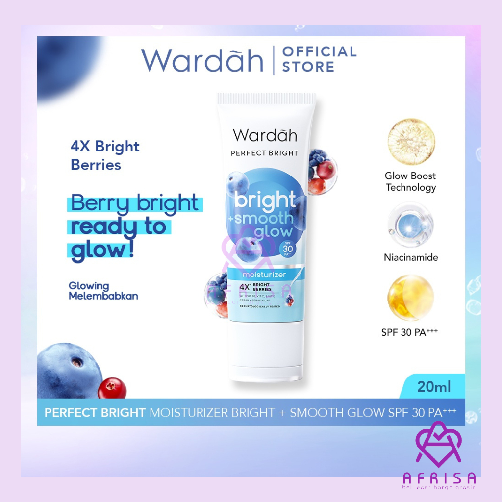 GROSIR Wardah Perfect Bright Moisturizer Bright + Smooth Glow SPF 30 PA+++ 20 ml