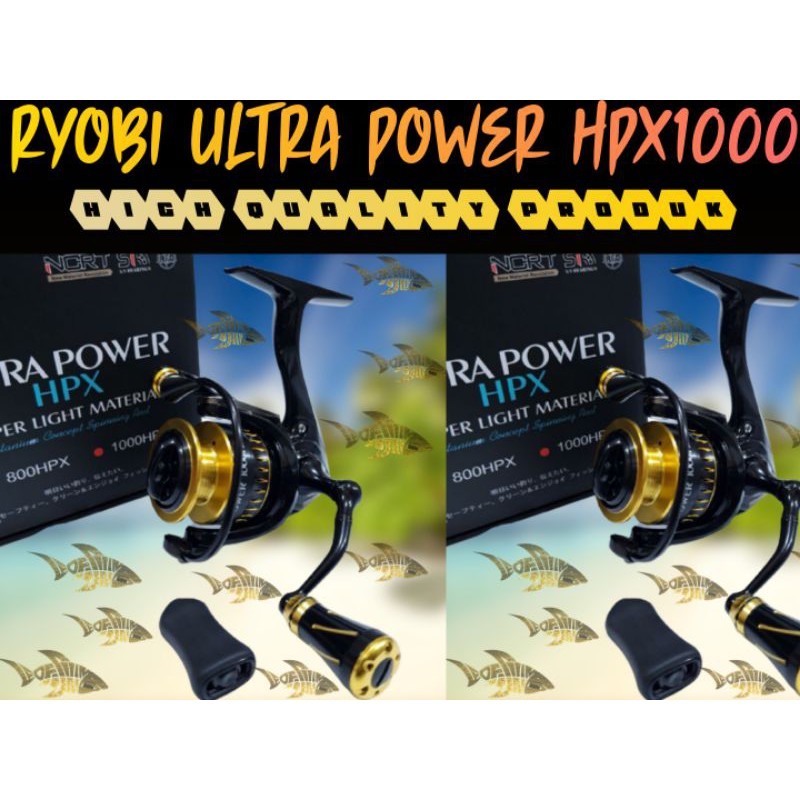 REEL SPINING RYOBI ULTRA POWER HPX 800 HPX1000 FREE KNOP