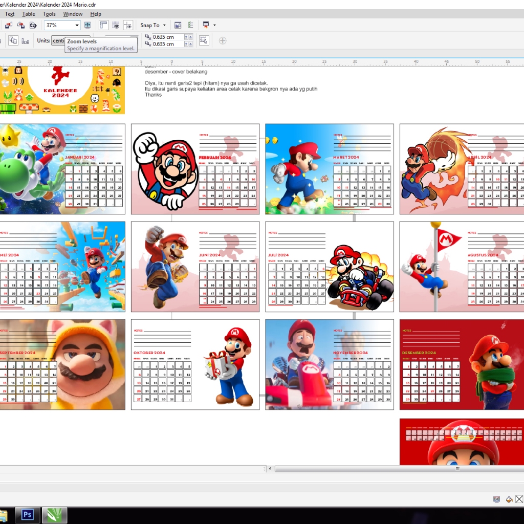 

Kalender 2025 MARIO BROS LUIGI Calendar Duduk Meja Bisa custom Desain