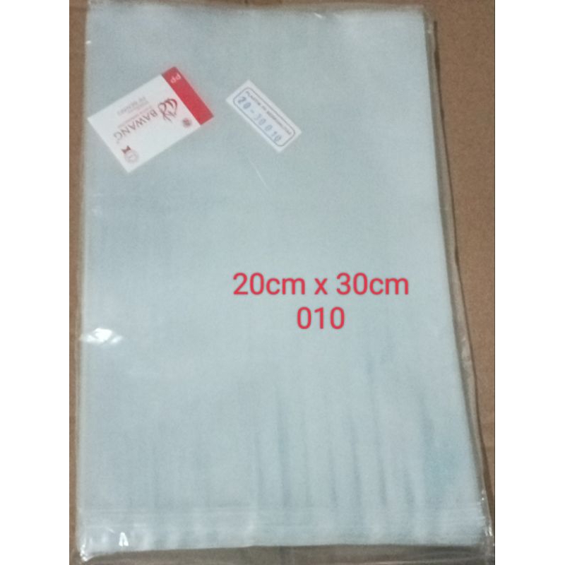 kantong plastik pp mika bening tebal 010 isi -/+500gram
