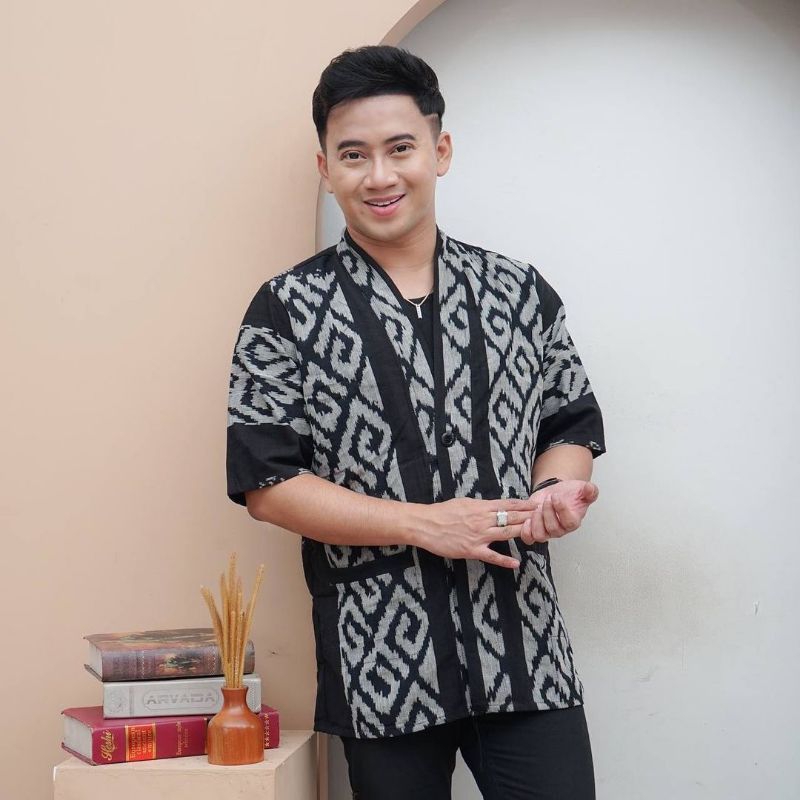 (READY STOK) kimono pria tenun toraja - kimono tenun terbaru - outer pria kekinian - atasan pria ter