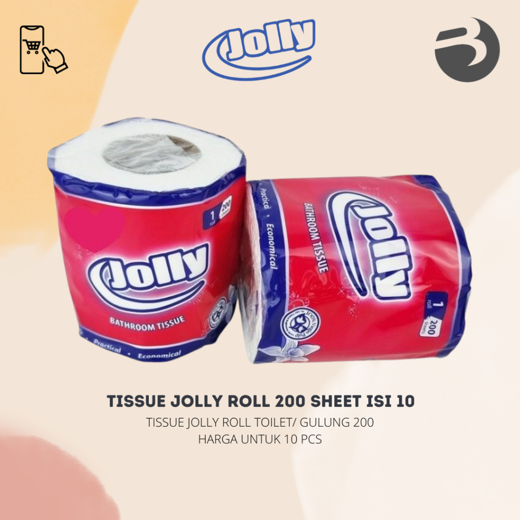 TISSUE TISU JOLLY ROLL 200 SHEET ISI 10