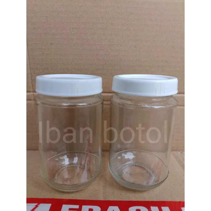 Botol jar / Botol Toples kaca  300ml Tutup plastik
