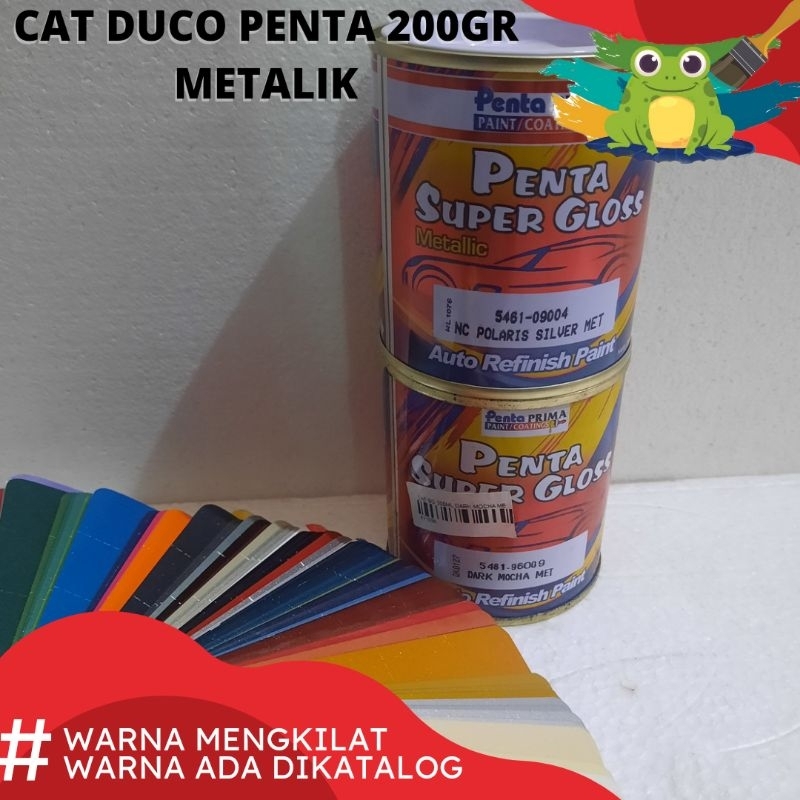 CAT DUCO PENTA 200GR GOLD SILVER HIJAU MERAH HITAM BIRU METALIK SUPER GLOSS