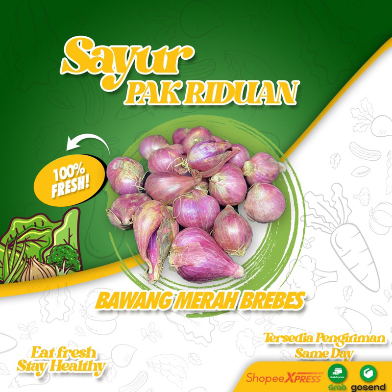 

Bawang Merah Brebes UKURAN SEDANG 100gr/500gr/1kg