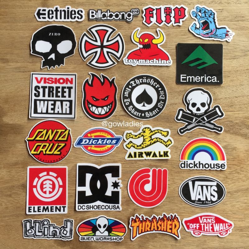 

STICKER SKATEBOARD EMERICA FLIP VISION STREET WEAR - Stiker Aesthetic Laptop Tumblr Helm Motor