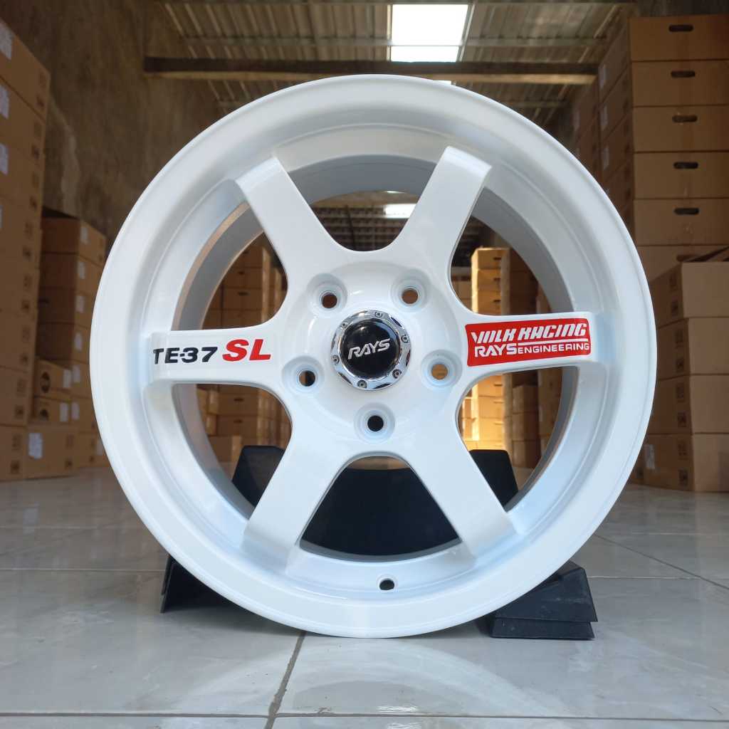 (HARGA 1PCS) TE37 SL BARU R16 H5 vcd 114 Lbr 7 ET 35 Wrn Putih