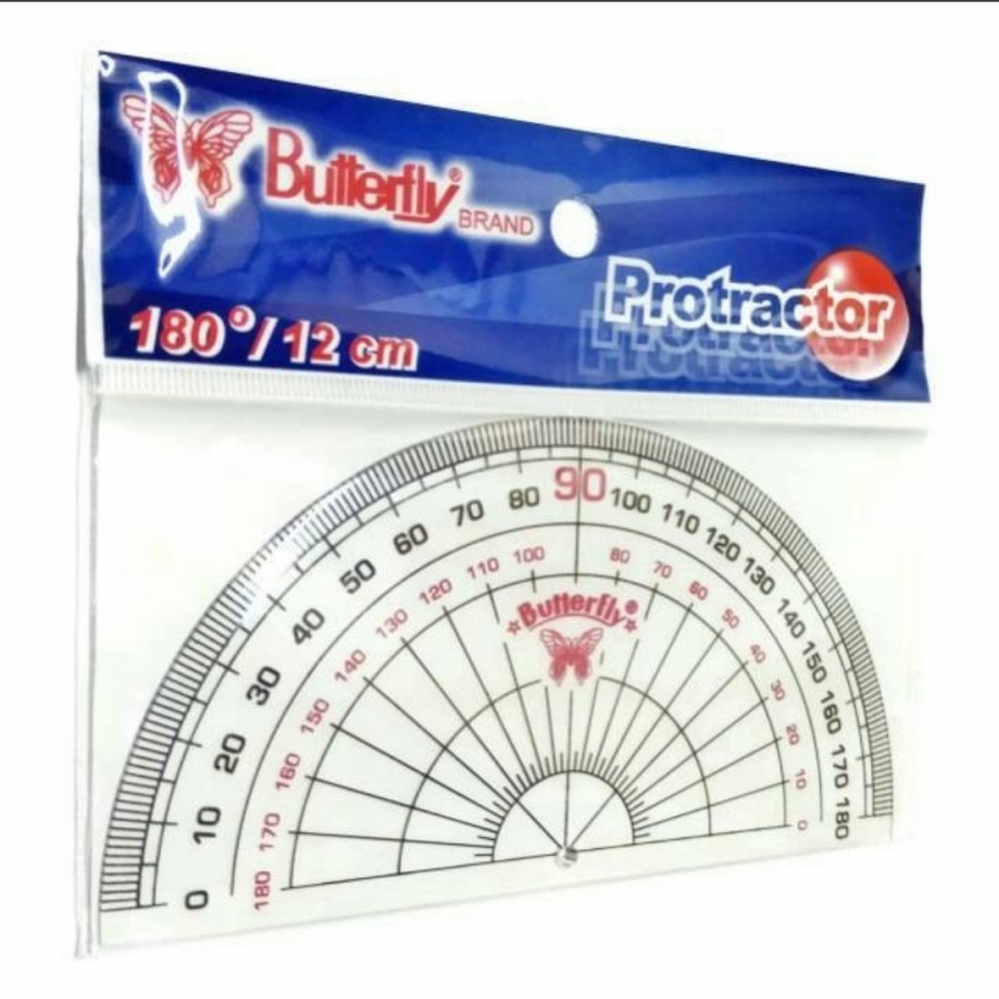 

Penggaris Busur Derajat Butterfly 180/12cm