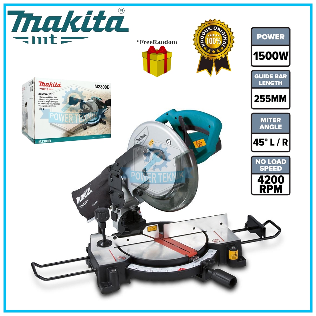 Mesin Miter Saw Potong Alumunium Kayu MAKITA M2300B Mitre Saw 10 Inch 10" M 2300 B MAKTEC MT230 MT 2