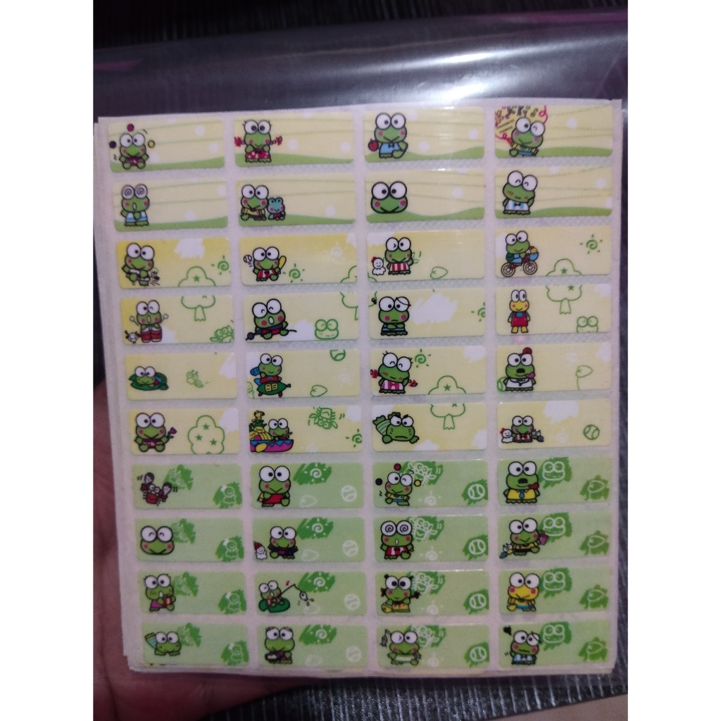 

Stiker Label Nama Anti Air - Waterproof Sticker Name Label - Keroppi
