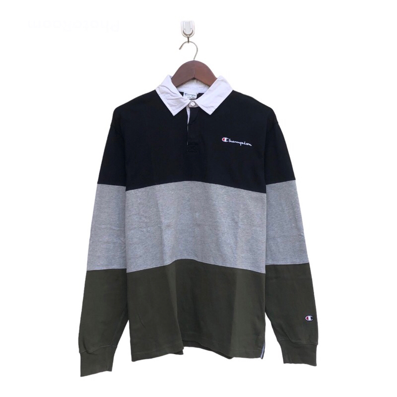 RUGBY SHIRT STRIPE CHAMPIONS REVERSE WEAVE THEREE TONE