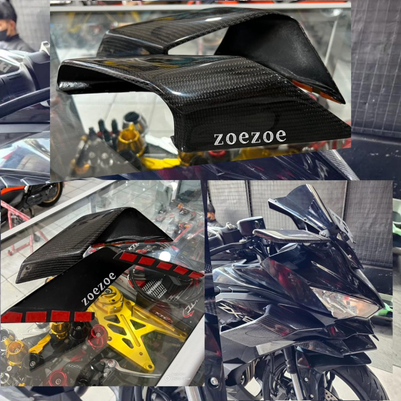 Side Winglet Carbon Kevlar ZX25R ZX-25R Winglet Air Flow ZX25R Karbon